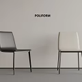 Modern POLIFORM Chairs Design In Black And White For Interior Spaces 3d model