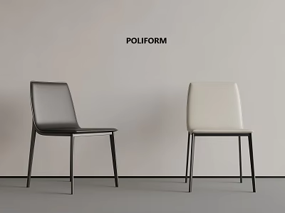 Modern POLIFORM Chairs Design In Black And White For Interior Spaces 3d model