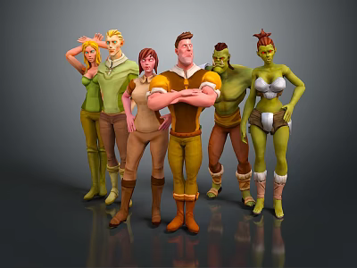 modern game character male character male character 3d model