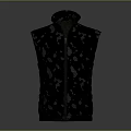 Modern Dark Camouflage Quilted Puffer Vest with Sleeveless Design and Zipper Closure