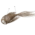Woven Fish Shaped Hanging Art Installation With Fringed Tail And Natural Material