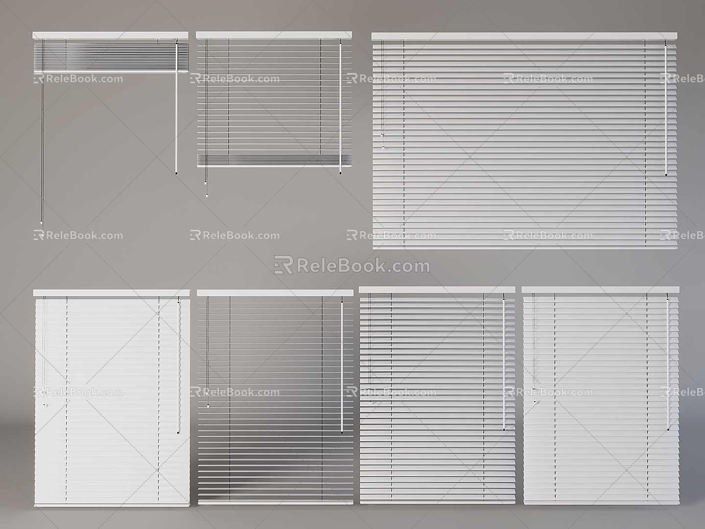 Venetian blinds Roller blinds Lifting blinds Curtain draw blinds 3d model