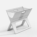Portable Foldable Black Kitchen Grill Appliance With Mesh Grate And Stable Stand
