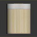 Natural Bamboo Storage Bin With Lid And White Fabric Trim For Home Use