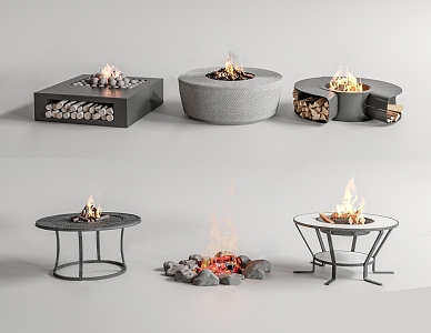 Modern stove outdoor camping campfire brazier 3d model