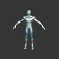 High Quality SpiderMan 3D Model In Red Blue Costume Standing Pose With Spider Logo