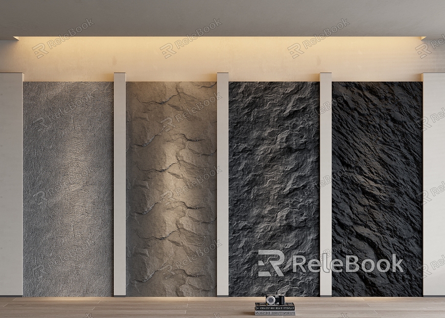 rubble stone background wall stone clapboard texture wall molten rock cement board wall model