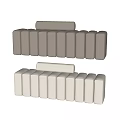 SARA sofa stool bench stool fabric stool 3d model