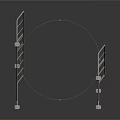 Open Metal Frame Structures In Various Shapes With Support Legs For Scene Construction