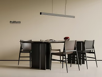Modern Italian Dining Table and Chair Modern Italian Dining Table and Chair 3d model