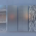 Decorative Metal Perforated Panels Featuring Various Geometric Patterns For Architectural Decoration 3d model