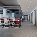 Open office space 3d model