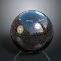 Modern Spherical Chandelier With Metallic Honeycomb Texture And Reflective Glossy Surface