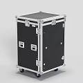 Black Aluminum Frame Equipment Case With Wheels And Secure Latches