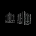 Decorative Wrought Iron Garden Gates With Intricate Patterns And Classic Design