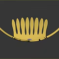 Golden Crown Fashion Accessory With Blue Gemstone And Flame Shaped Design