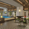 Indoor Swimming Pool Area With Modern Design Marble Walls And Lounge Seating