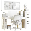 Sleek Modern Home Office Desk Setup With Monitor Keyboard Mouse Speakers Pegboard And PC Tower