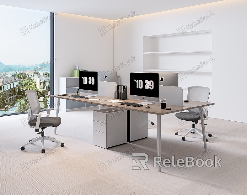 Modern Office Desk and Chair Staff Station Computer Desk and Chair model