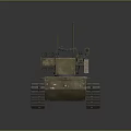 Military Tactical Armored Vehicle With Tracks Antennas And Missile Launchers