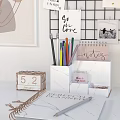 Modern Table and Chair Combination Rhys Desktop Diary Workplace 3d model