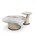 Modern Italian Coffee Table Combination Round Table Corner Table Marble Coffee Table 3d model