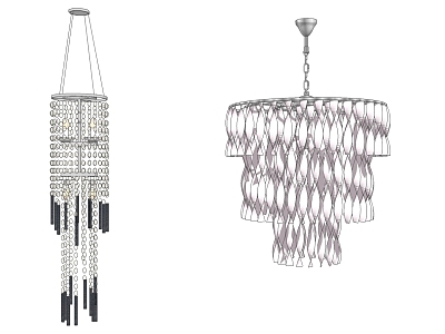 Modern crystal chandelier 3d model