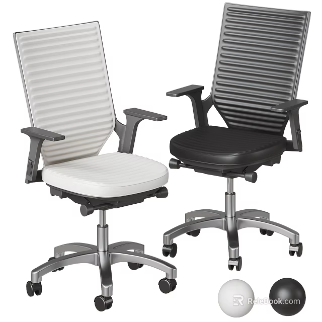 Ergonomic Office Chair With Mesh Back Adjustable Height Comfortable Seat And Rolling Base 3d model 