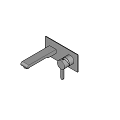 Modern Chrome Wall Mounted Faucet with Sleek Spout and Round Handle Design