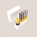 Professional Screwdriver Set With Various Size Bits And White Storage Case