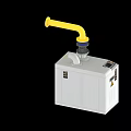 Industrial Equipment With White Body Yellow Curved Pipe And Display Screen