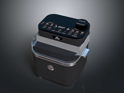 Multifunctional Modern Kitchen Appliance With Digital Control Panel And Black Design 3d model