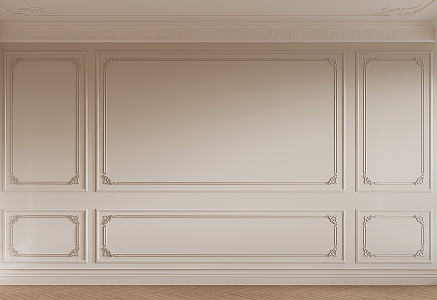 French background wall 3d model