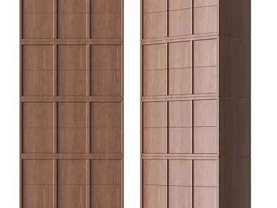 Modern Wooden Chest of Drawers with Multiple Storage Compartments and Sleek Design 3d model
