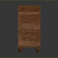 Traditional Wooden Chest of Drawers With Four Drawers And Metal Handles On Short Legs