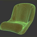 Modern Pink Textured Chair With Unique Curved Design For Living Space