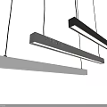 Modern Linear Pendant Lights with CREATE Inscription and Sleek Aluminum Design