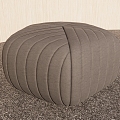 Modern Round Sitting Stool Cloth Ottoman Sofa Stool 3d model