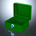 Stylish Decorative Ornament Set With Green Open Box And Matching Key