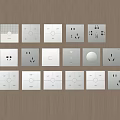 Modern switch socket switch panel key switch key 3d model