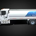 White Fuel Tanker Truck With Alan Power Logo For Energy Transportation