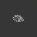 White Owl Statue With Red Eyes Textured Feather Details And Sturdy Base Flying Animal