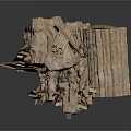 Ancient Historical Building Ruins With Stone Structure Broken Walls And Columns