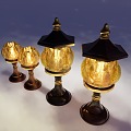 Candlestick Lamp Lotus Lamp Buddha Front Lamp Buddha Table Lamp 3d model