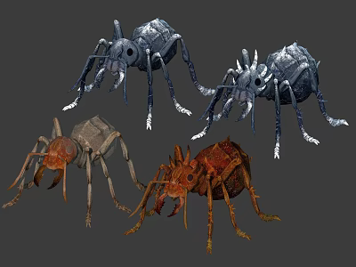 Different Colored Ants 3D Models With Detailed Design And Textures 3d model