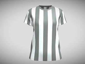 modern short sleeve 3d model