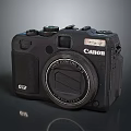 Professional Black Canon G12 Digital Camera With Vintage Electronic Design