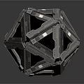 Polyhedral Tech Device Featuring Metal Panels Black Frames And Geometric Connections