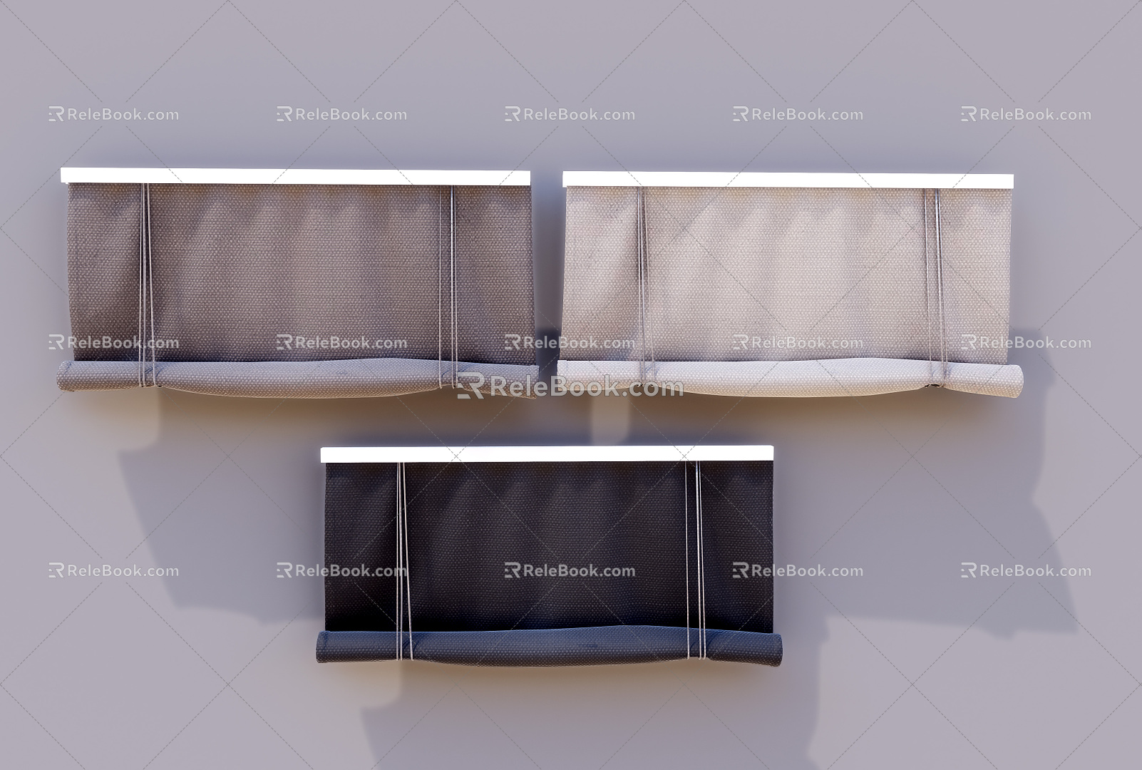 Modern Roman Curtain Fabric Curtain 3d model