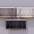 Modern Roman Curtain Fabric Curtain 3d model